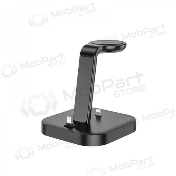 Carregador sem fio Hoco CW43 Graceful 3-in-1 preto