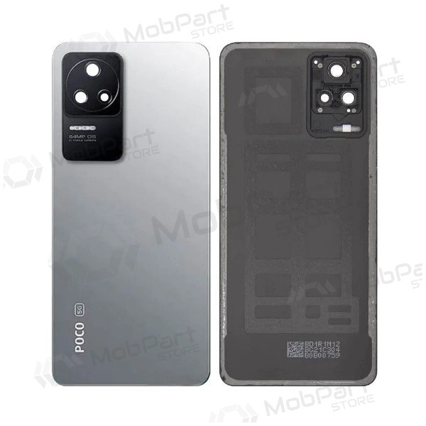 Xiaomi Poco F4 tampa traseira da bateria (prata) (original) (service pack)