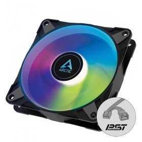 ARCTIC P12 PWM PST A-RGB, ventilador de quadro, 4-pin, 120mm, preto