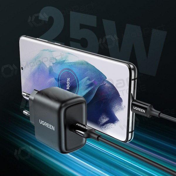 Carregador buitinis Ugreen CD250 USB-C 25W + USB-C cable 2.0m preto