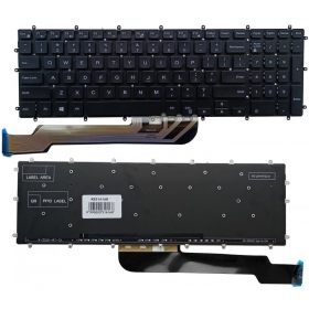 Teclado DELL Inspiron 5570, 5565, 7566, 7567, 3579, com retroiluminação.