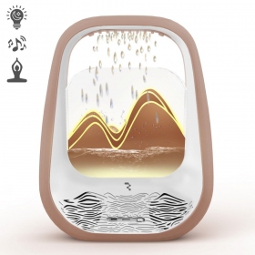 Alto-falante bluetooth relaxante com iluminação RGB Relaxing Rain dourado