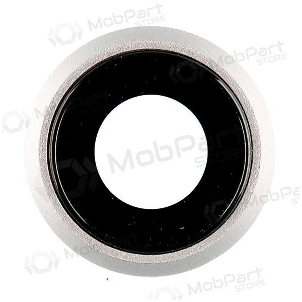 Apple iPhone 8 / SE 2020 lente vidro da câmera (prata) (com moldura)