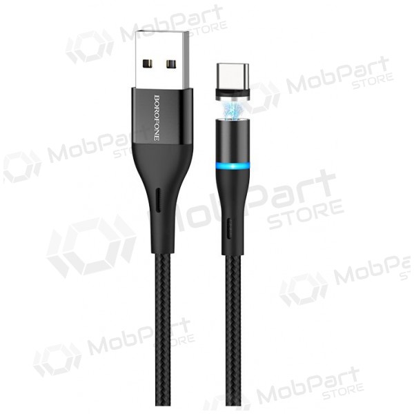 USB cabo Borofone BU16 Skill Magnetic Type-C 1.0m (preto)