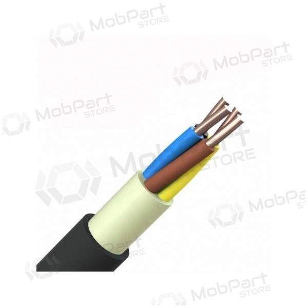 Cabo de energia Elpar N2XH-J 5x6 mm² de cobre XLPE LSZH CPR B2ca 0.6/1 kV monolítico.