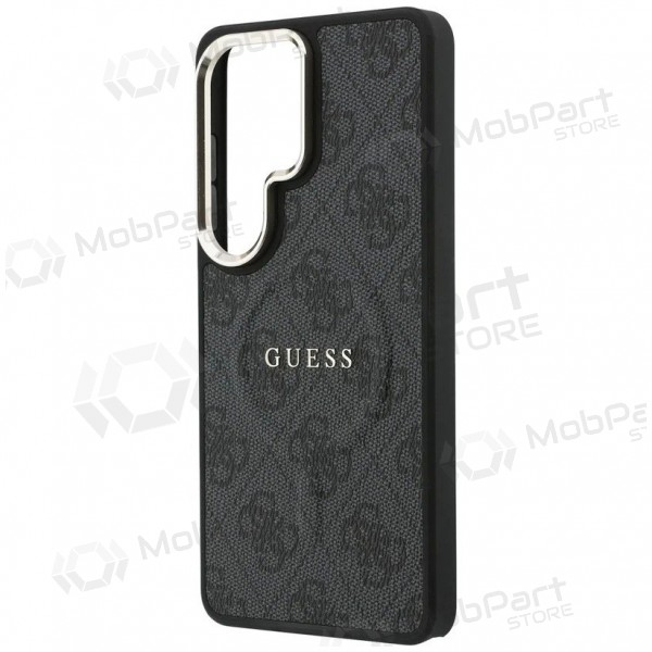 Capa Samsung Galaxy S26 Ultra - Guess PU Leather 4G Gold Frame Magnetic (preta)