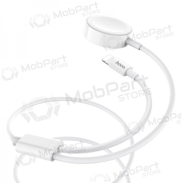 USB cabo HOCO U69 lightning 1.0m (with iWatch wireless charger) (branco)