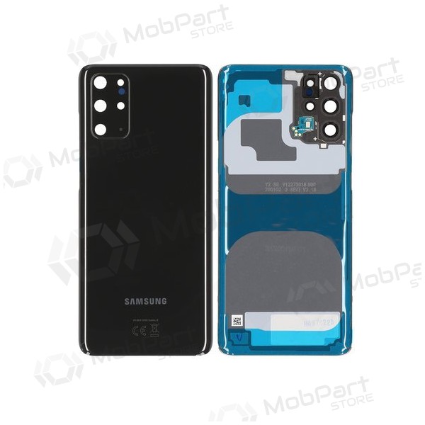 Samsung G985 / G986 Galaxy S20 Plus tampa traseira da bateria preto (Cosmic Black) (usado grade A, original)