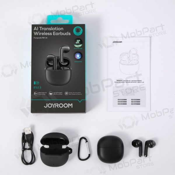 Fones de ouvido sem fio com microfone Joyroom JR-FB1 Bluetooth pretos