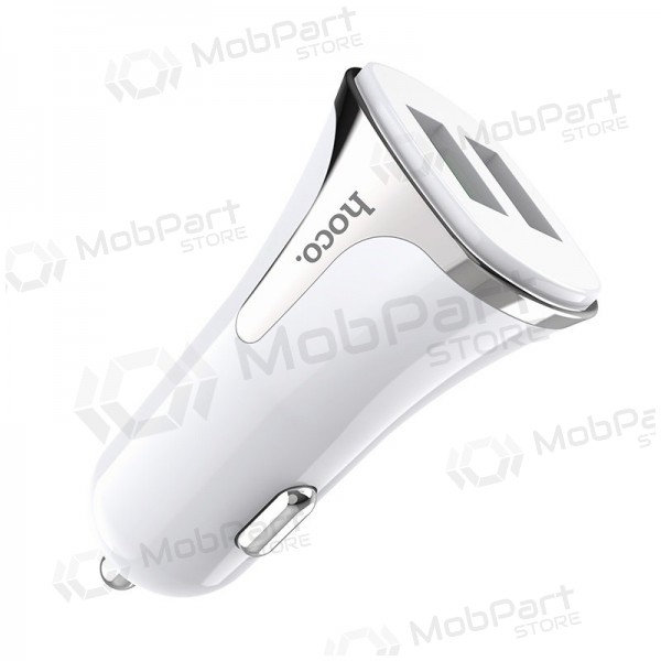 Carregador automobilinis Hoco Z31 Quick Charge 3.0 (3.4A) x 2 USB (branco)