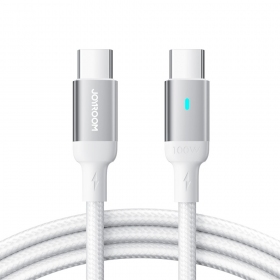 USB cabo Joyroom S-CC100A10 Type-C to Type-C 100W 1.2m branco