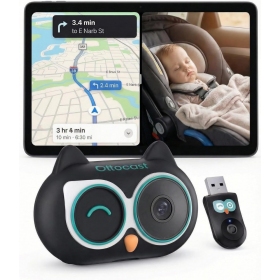 Adaptador CarPlay sem fio Ottocast Cabin Care CA520-T com função de babá móvel preto