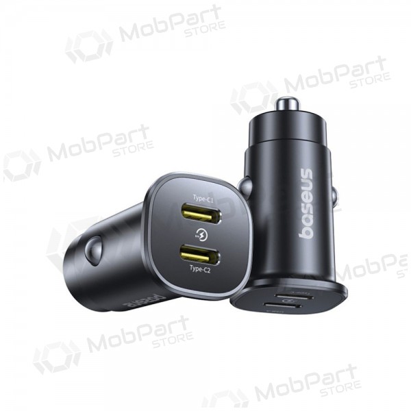 Carregador de carro Baseus GoTrip 2xUSB-C 30W preto C00072300123-01