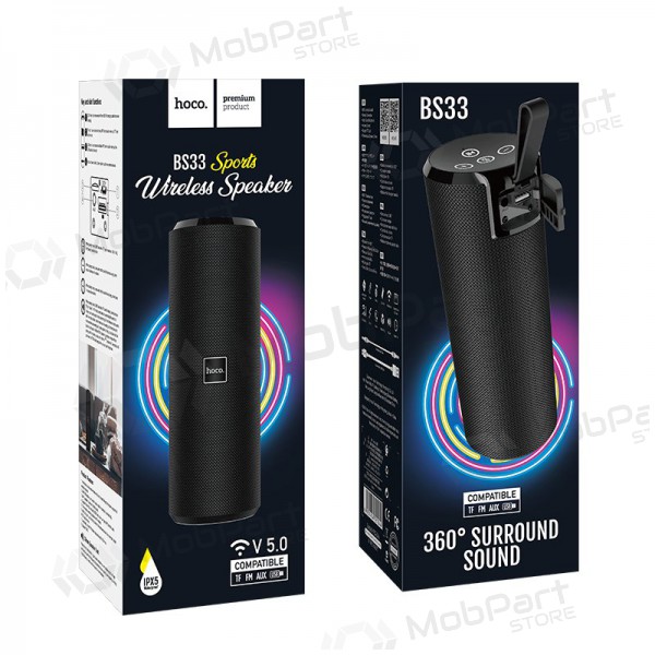 Bluetooth alto-falante portátil Hoco BS33 (preto)