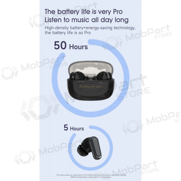 Fones de ouvido sem fio com microfone Dudao U8Pro Bluetooth USB-C pretos