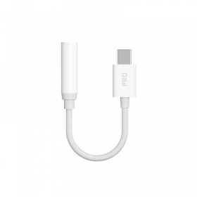 Adaptador de áudio Dudao L16CPro USB-C para 3.5 mm branco