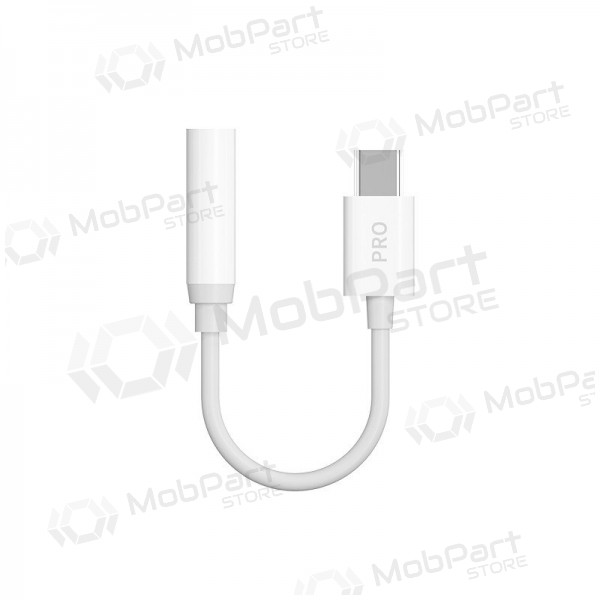 Adaptador de áudio Dudao L16CPro USB-C para 3.5 mm branco