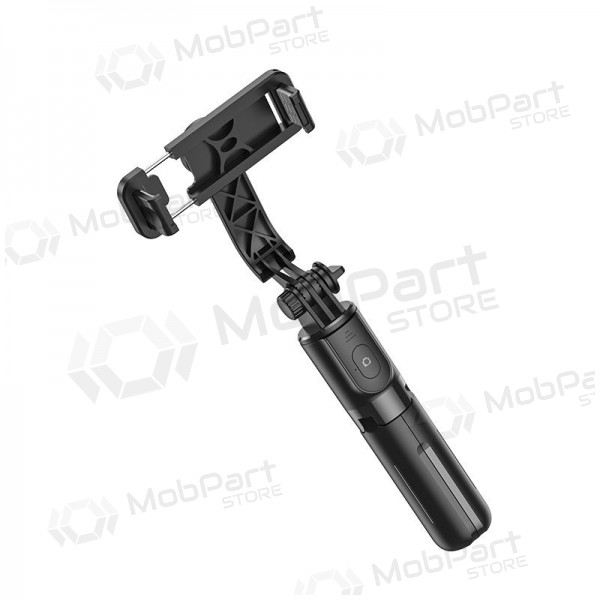 Pau de selfie tripé Hoco K17 Mini para telefone 750 mm Bluetooth preto