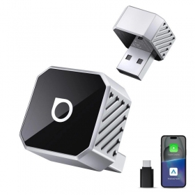 Adaptador sem fio CarPlay/Android Auto Ottocast Mini Cube prateado CP88-T3