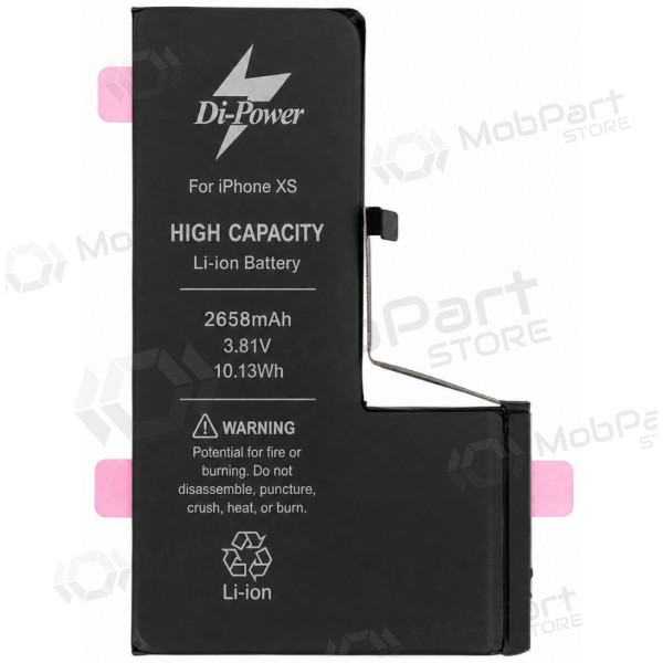 Bateria Apple iPhone XS, Di-Power 2658 mAh (capacidade aumentada)