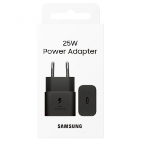 Carregador original Samsung EP-T2510NBEGEU 25W na embalagem preto