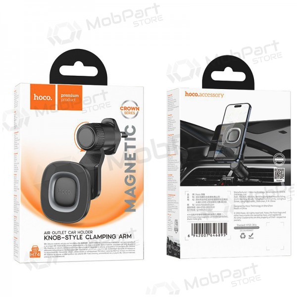 Suporte para telefone de carro Hoco H74 (air vent) preto