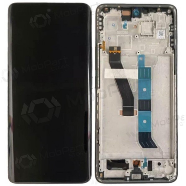Tela Xiaomi Poco M8 5G (preta) (com moldura) (original)