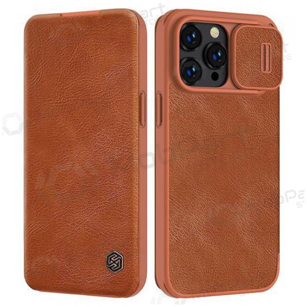 Capa para Apple iPhone 14 - Nillkin Leather (castanho)