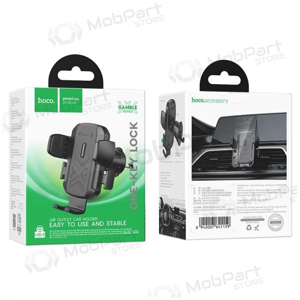 Suporte para telemóvel para carro Hoco H64 para grelhas de ventilação 4.5–7 polegadas