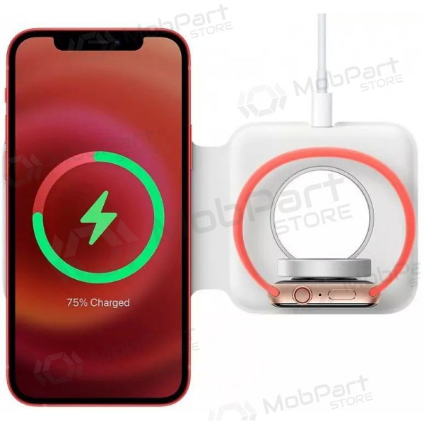Carregador sem fio 2in1 Smart Phone, Watch MagSafe 10W (branco)