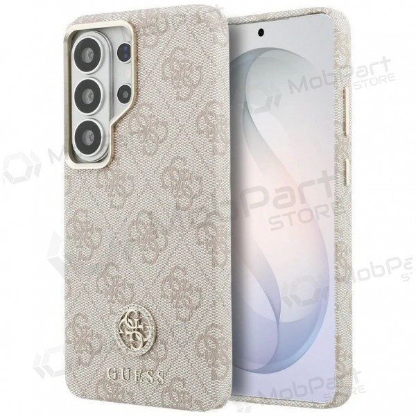 Capa Samsung Galaxy S26 Ultra - Guess PU Leather 4G Strass Logo Gold Frame Magnetic (rosa)