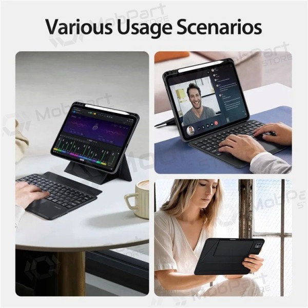 Capa para Apple iPad Pro 11 2024, 2025 com teclado - Dux Ducis DK (preta)