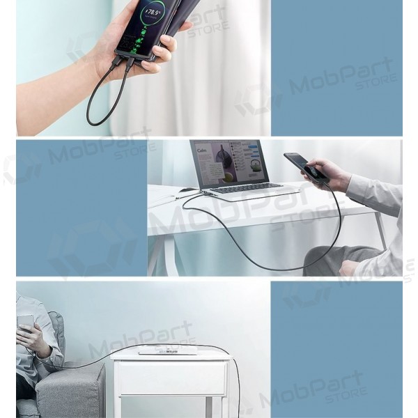 USB cabo Ugreen US287 USB to USB-C 3A 1.0m preto