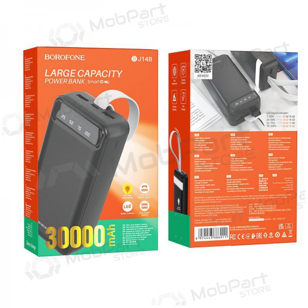 Bateria externa Power Bank Borofone BJ14B Freeway 30000mAh preto