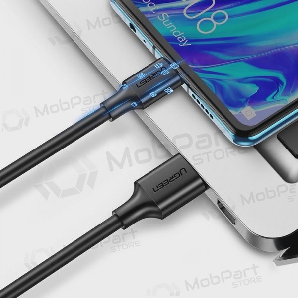 Cabo USB-C Ugreen US184 USB-A para USB-C 1 m USB 3.2 Gen1 3 A preto