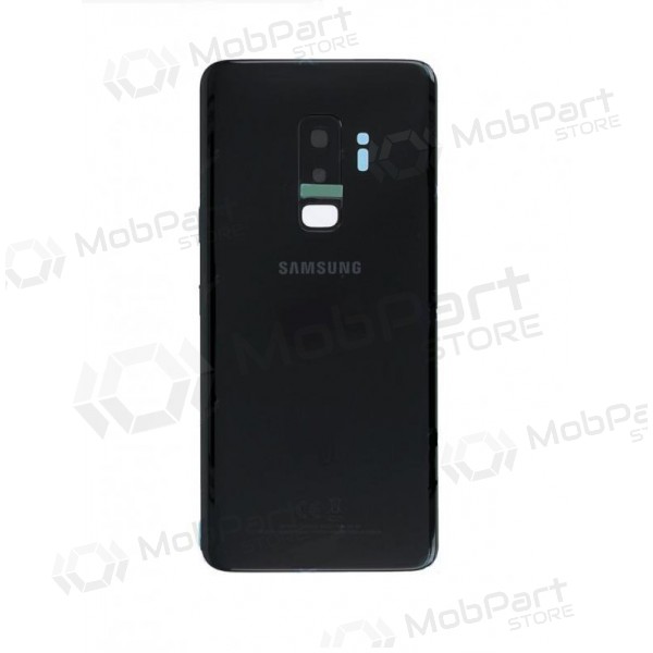 Samsung G965F Galaxy S9 Plus tampa traseira da bateria preto (Midnight Black) (usado grade A, original)