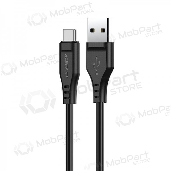 USB cabo Acefast C3-04 USB-A to USB-C 1.2m preto