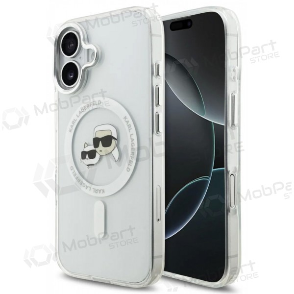 Capa para Apple iPhone 17 - Karl Lagerfeld IML K&CH Heads Metal Frame MagSafe (transparente)