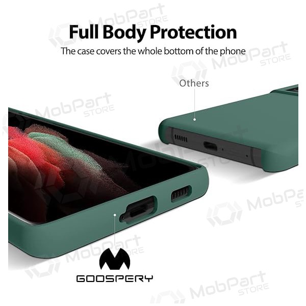 Capa Mercury Silicone Case Samsung A266 A26 5G verde escuro