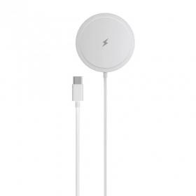 Carregador sem fio MagSafe Blue Star Charing Pad 15 W com cabo USB-C branco