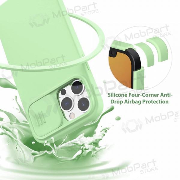 Capa para Apple iPhone 14 - Nillkin Silicone (verde claro)