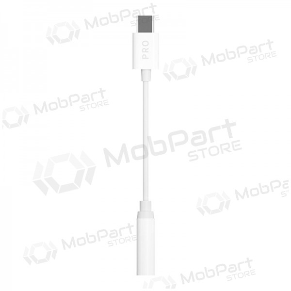 Adaptador de áudio Dudao L16CPro USB-C para 3.5 mm branco