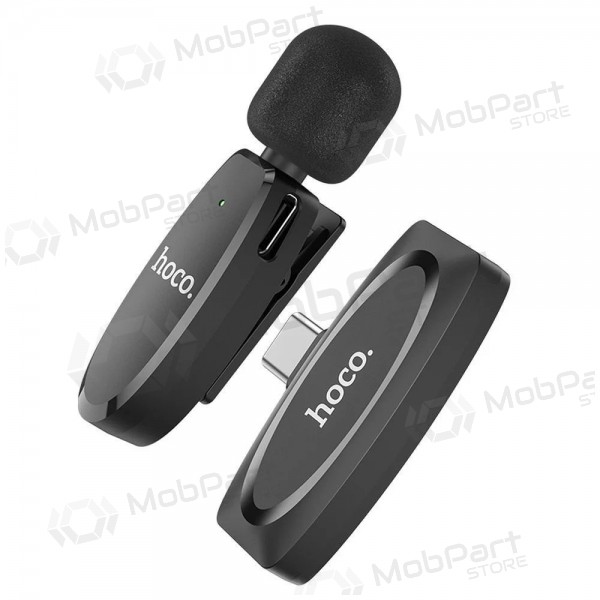 Microfone Hoco L15 Type-C preto