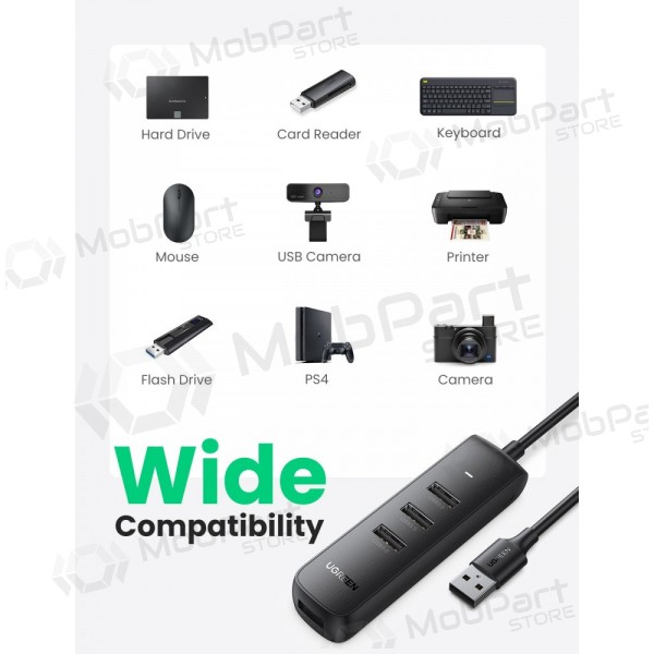 USB šakotuvas Ugreen CM416 USB-A 3.0 to 4xUSB-A 3.0 (10915) preto