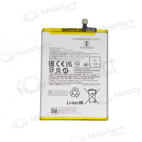 Xiaomi Poco M4 5G, Poco M5 4G bateria, akumuliatorius (BN5H)