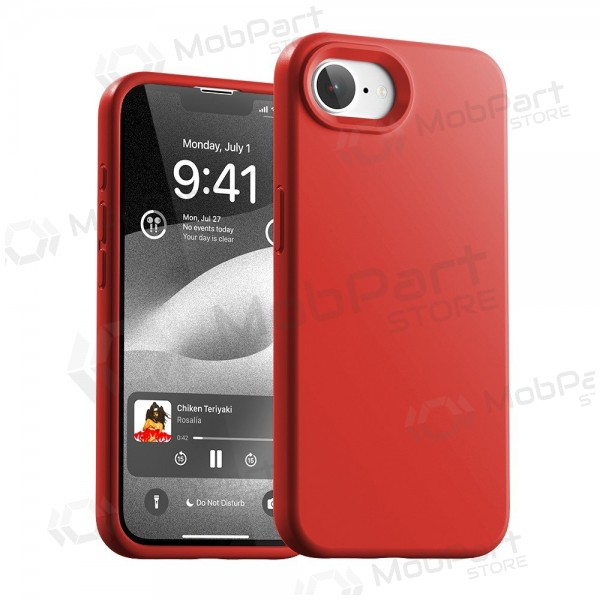 Capa para Apple iPhone 16e, 17e Mercury - Pure Magsafe Silicon Case (vermelho)