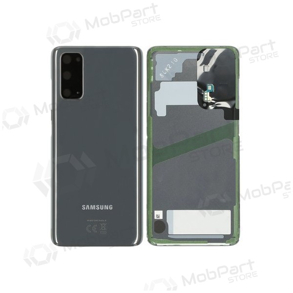 Samsung G981F / G980 Galaxy S20 tampa traseira da bateria cinza (Cosmic Grey) (usado grade C, original)