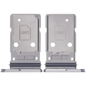 Suporte de cartão SIM para Samsung Galaxy S25 FE (prateado) (original)