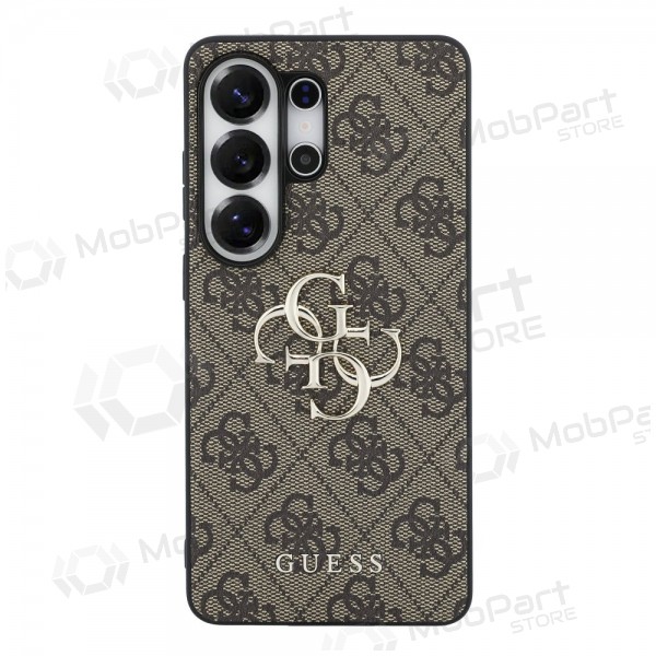 Capa Samsung Galaxy S26 Ultra - Guess PU 4G Metal Logo (castanho)