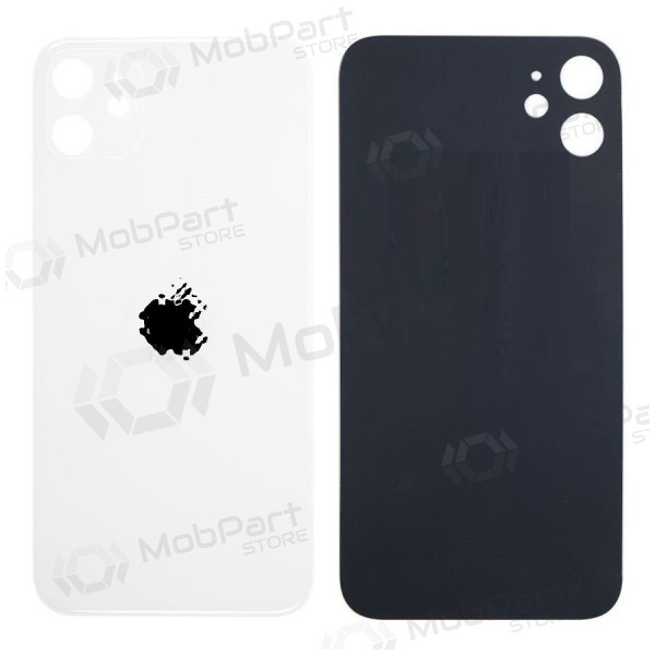 Apple iPhone 11 tampa traseira da bateria (branco) (bigger hole for camera)